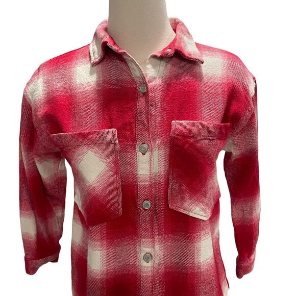 Zara Kids Girls Plaid Button-Up Shirt 10, Flannel Style Fall School Holiday Warm - Picture 4 of 8